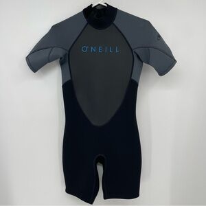 O'Neill Reactor II 2MM Kids Spring Shorty Wetsuit Sz 14 Surfing Beach Grom